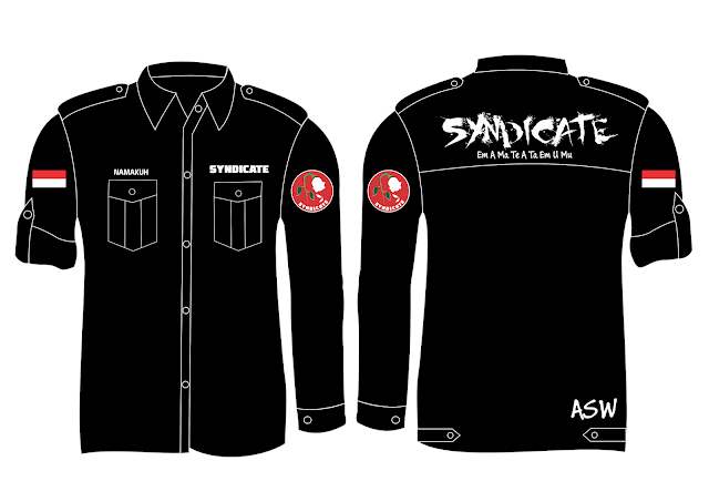 Desain Baju Kemeja Lengan Panjang Komunitas Pemuda