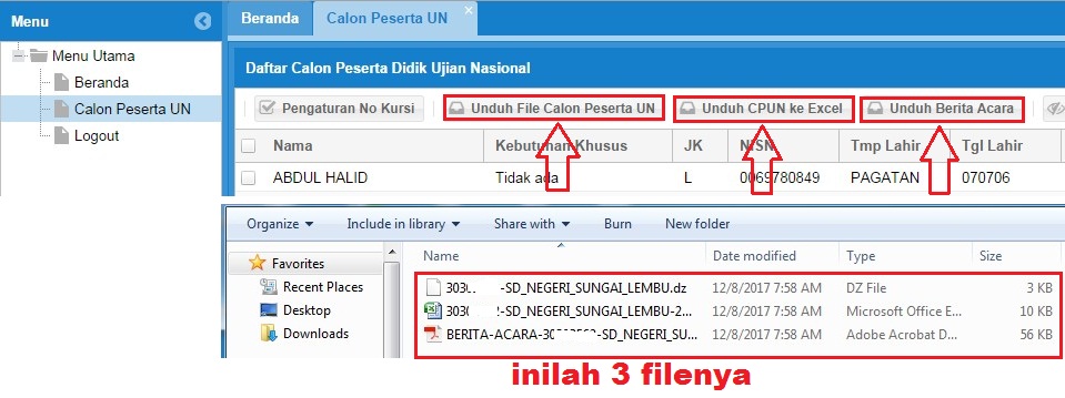 Cara Pengajuan Perubahan Data Siswa Sebagai Calon Peserta Ujian Nasional 2018