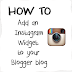 Cara Menambahkan Widget Instagram  ke Blogger