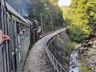 Steaming along the line back to the car