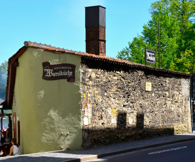 Historische Wurstkuchl (Historic Sausage Kitchen) in Regensburg, Germany, is the oldest working restaurant in the world, and has been making bratwurst for 500 years.| Ms. Toody Goo Shoes  #HistorischeWurstkuchl #regensburg #germany #danuberivercruiseRegensburg, Germany, a medieval town on the Danube River | Ms. Toody Goo Shoes #regensburg #germany #danuberivercruise