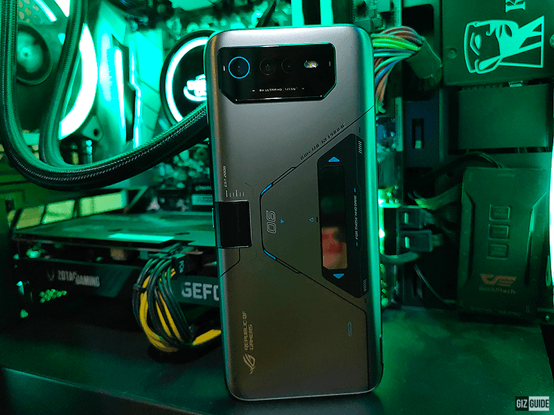 The ROG Phone 6D Ultimate has a metal and glass build