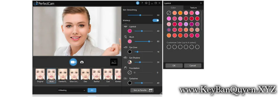 CyberLink PerfectCam Premium 1.0.1725.0 Full Key, Phần mềm giúp làm đẹp và hiệu ứng cho Webcam.