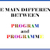 What is the Key Difference between Program and Programme