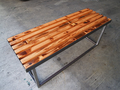 Bench Reclaimed Wood on Forward Thinking Furniture  Metal Meets Wood Bench
