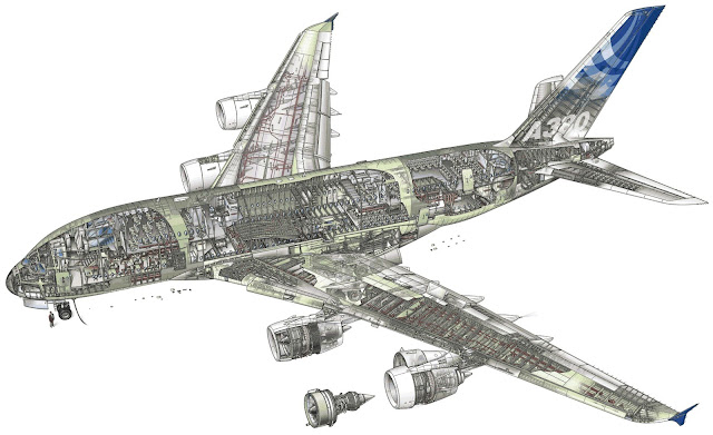 Airbus A380-800 Cutaway Drawing