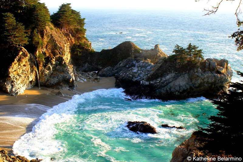 McWay Falls at Julia Pfeiffer Burns State Park California Coastal Drive Through Big Sur