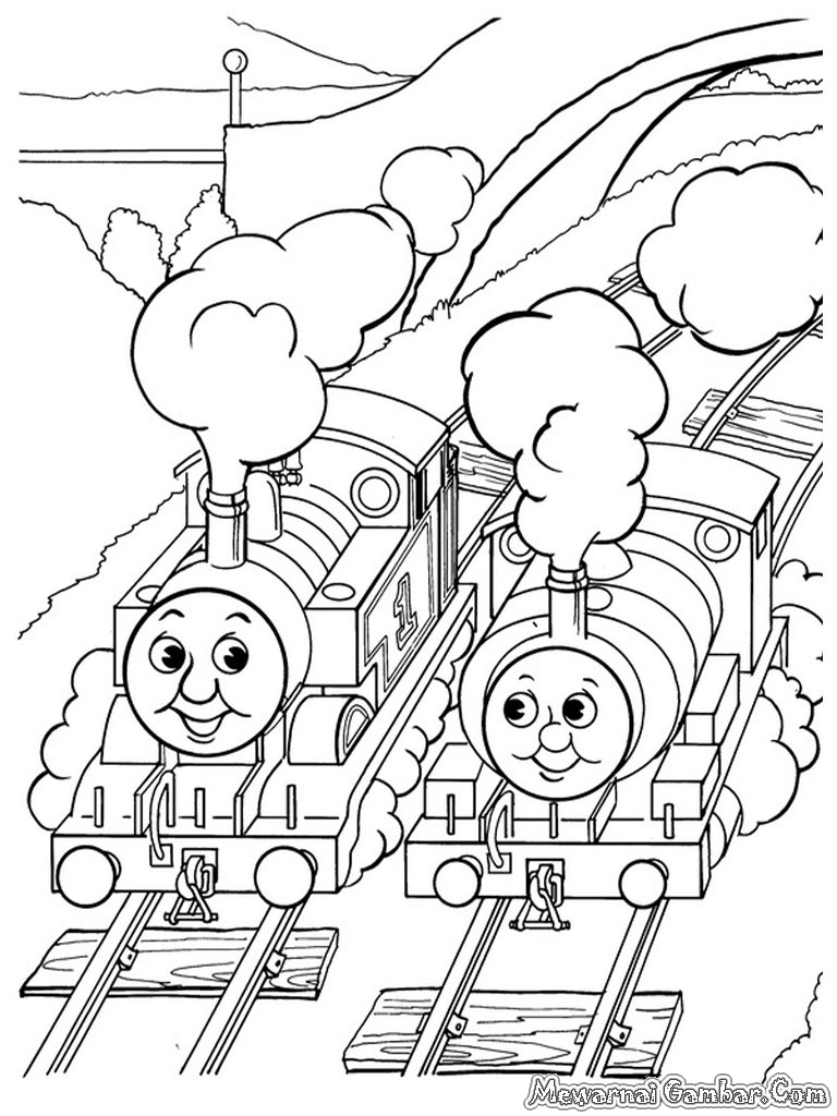 Mewarnai Kereta Thomas And Friends  Apung  Arul