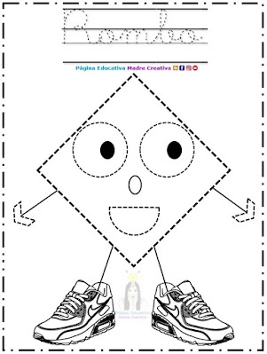 Figura geométrica - Rombo para niños