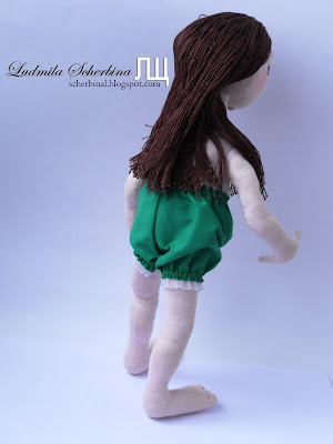 текстильная кукла на проволочном каркасе
