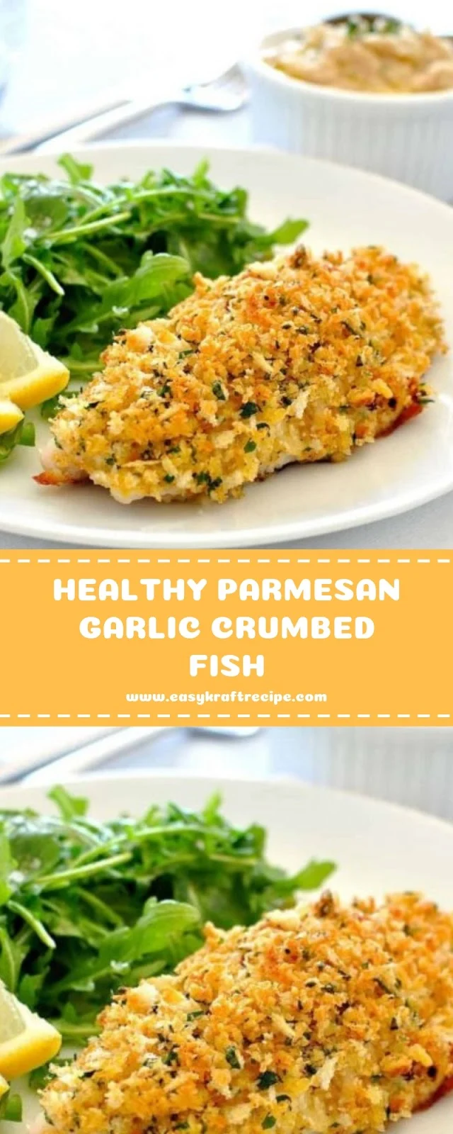 HEALTHY PARMESAN GARLIC CRUMBED FISH