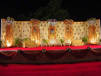 indian wedding flowers decoration stage