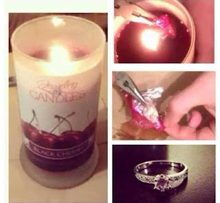 candles with jewelry hidden inside