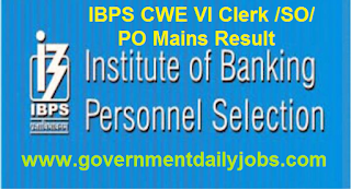 IBPS PO 2016 Final Result (CWE /PO/ MT -VI) Declared by IBPS