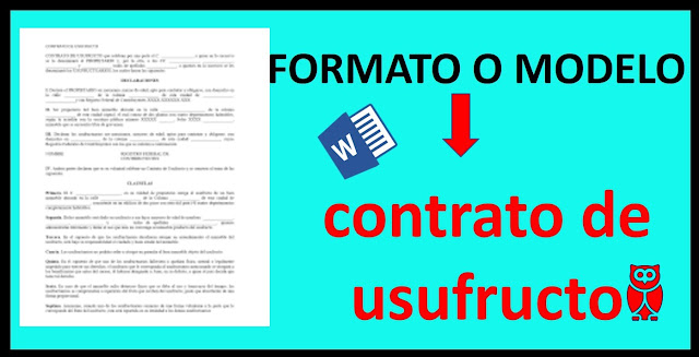 contrato de usufructo formato-ejemplo-modelo