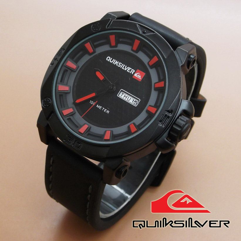 Jam Tangan Pria Kw Super Quiksilver B4075 (Black Red)