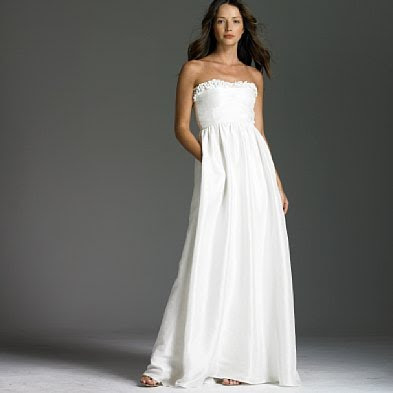 simply sleeveless wedding dresses with pockets