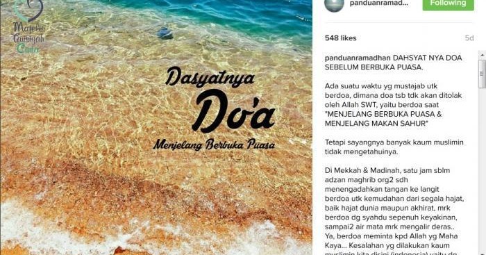 Waktu Paling Mustajab Untuk Berdoa Selama Berpuasa - Terpaling