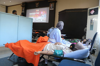 Sambut HUT Ke-76 TNI, Lanud Supadio Gelar Donor Darah