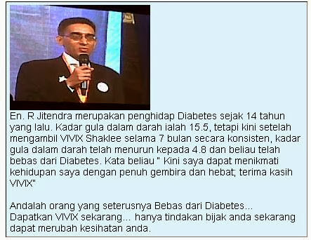 Testimoni vivix diabetis