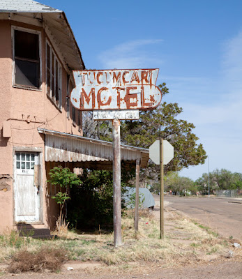 The Tucumcari Motel, recently burned down by an arsonist