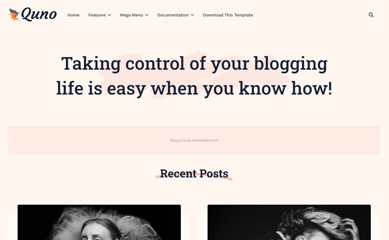Quno Modern BloggerTemplate