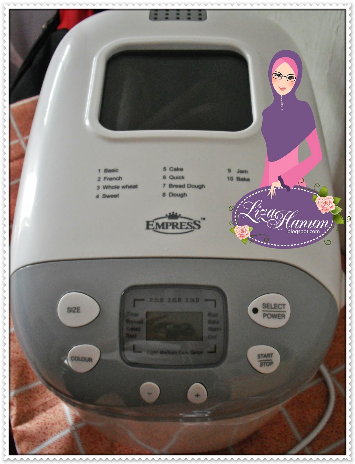 SWEET LIZAHANUM: MY NEW BREAD MAKER