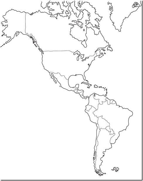 Political map of America - coloring pages