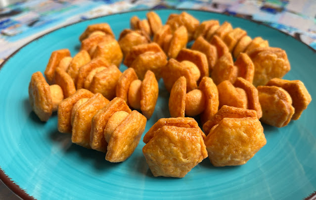 Food Lust People Love: These homemade cheese cracker tie fighters are cartoonish compared to the real thing but they are so delicious that I hope you will be willing to forgive my artistic license.