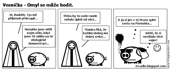 Komiks Vesnička - Omyl se může hodit.