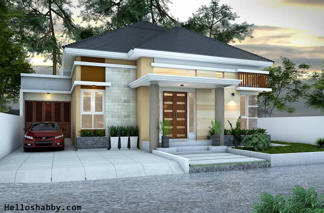 Desain dan Denah  Rumah  Elegant Untuk Keluarga  Besar  dengan 