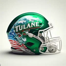 Tulane Green Wave Patriotic Concept Helmet