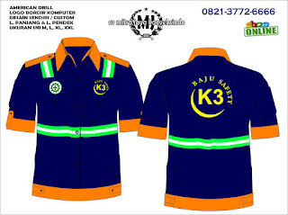 baju safety first K3 pabrik karyawan perusahaan pegawai pabrik bikin tempat pembuatan buat konveksi custom desain sendiri resmi dinas prosedur pelindung keselamatan  srandart SNI produksi supplier baju safety