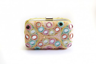 Beautiful mirror work sequin clutch