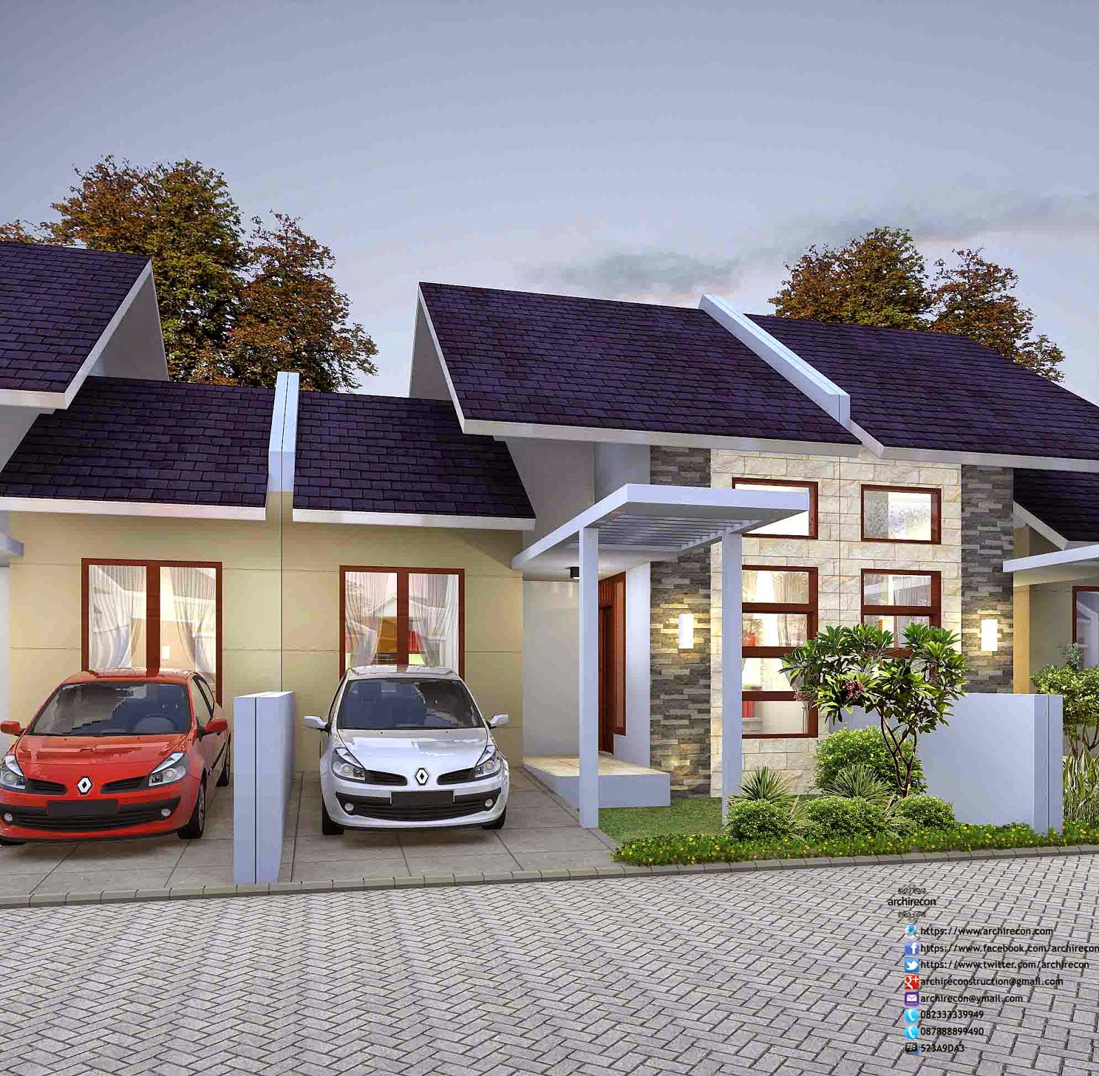 DESAIN RUMAH  MINIMALIS  PERUMAHAN  GRAHA PURWOSARI 082333339949