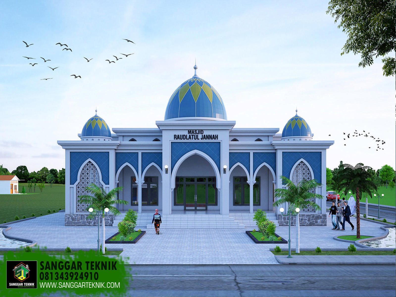  DESAIN  MASJID  MODERN  11 X 11 17X17 SANGGAR TEKNIK