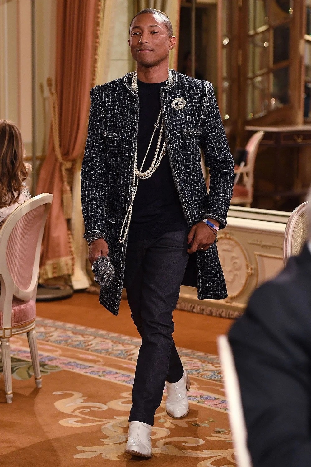 Pharell Williams walks for Chanel Fashion Show