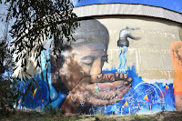 Wagga Wagga Street Art | Painted Water Tank  by Poncho Army