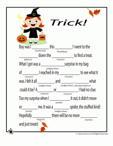 Printable Halloween Mad Libs for Kids