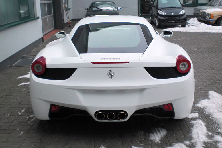 white ferrari 458 italia