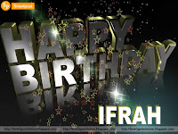 ifrah birthday message image free download [b'day quote]