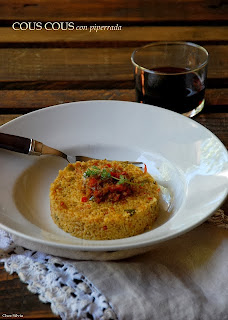 Cous cous con piperrada.