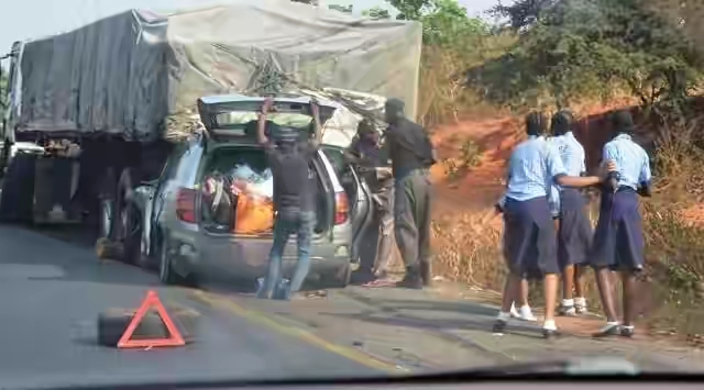 Students escape death in ghastly auto-crash along Abuja-Lokoja road (PHOTOS)