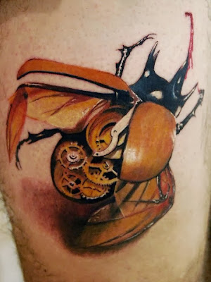 Clockwork Bettle Tattoo