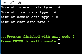 sizeof() operator in C++ Language01