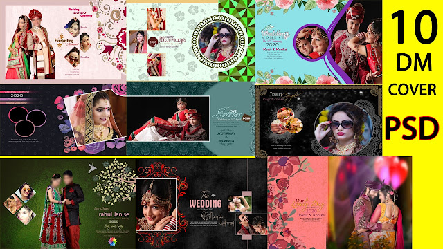 indian wedding album cover design 12x18 psd templates