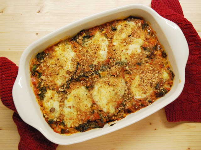 Gratin blettes-tomates-mozzarella