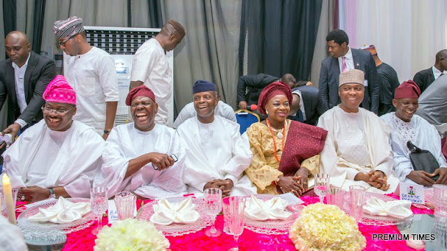 Osibajo, Saraki, Akeredolu, Adeola, Others storm Ibadan for Bisi Akande's daughter wedding 