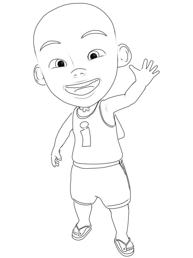 Gambar Kartun Upin Dan Ipin Hitam Putih Bestkartun