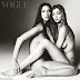 Gigi and Bella Hadid pose completely neykked for British Vogue shoot  